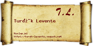 Turák Levente névjegykártya
